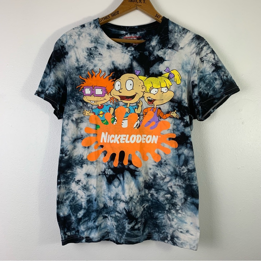 Nickelodeon Rugrats Squad Unisex‎ Retro Navy Blue Tie Die Size Small